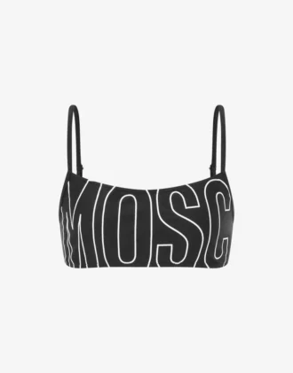 Bandeau-bikinitopp med gummilogotyp