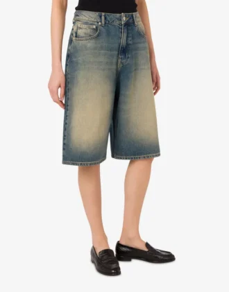 Bermudashorts i bomullsdenim