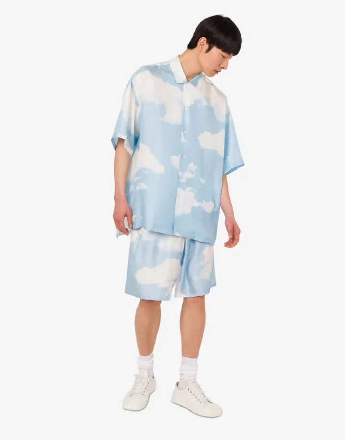 Bermudashorts i silkes twill Arkivmoln