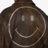 Bikerjacka i nappaläder Smiley®