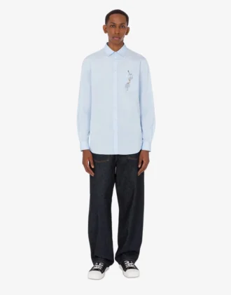 Blå bomullsdenimbyxor
