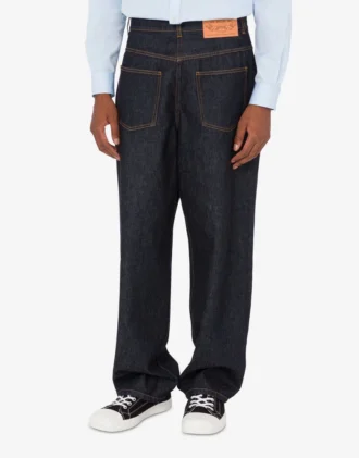 Blå bomullsdenimbyxor
