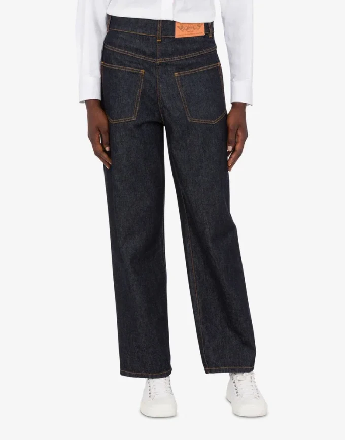 Blå bomullsdenimbyxor Blå bomullsdenimbyxor