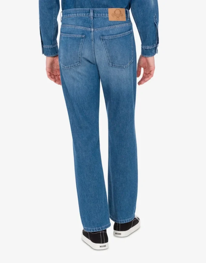Blå bomullsdenimbyxor Blå bomullsdenimbyxor