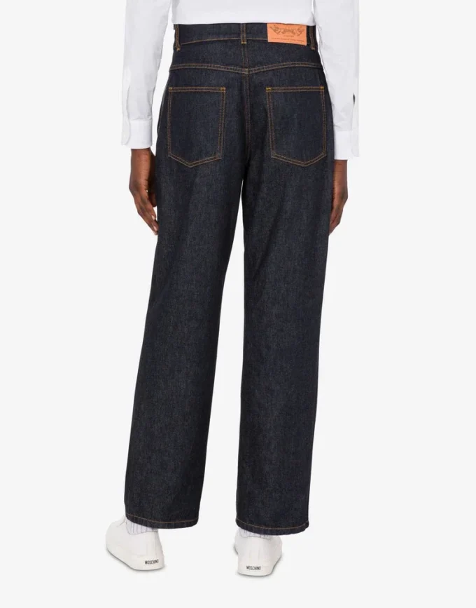 Blå bomullsdenimbyxor Blå bomullsdenimbyxor