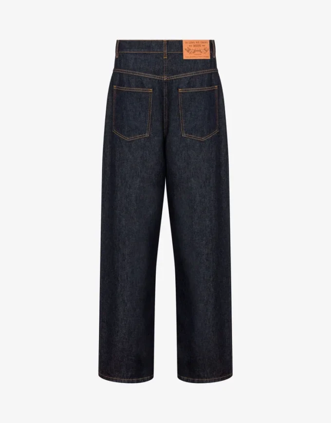 Blå bomullsdenimbyxor Blå bomullsdenimbyxor