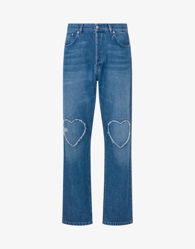 Blå bomullsdenimbyxor Blå bomullsdenimbyxor
