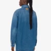 Blå bomullsdenimskjorta