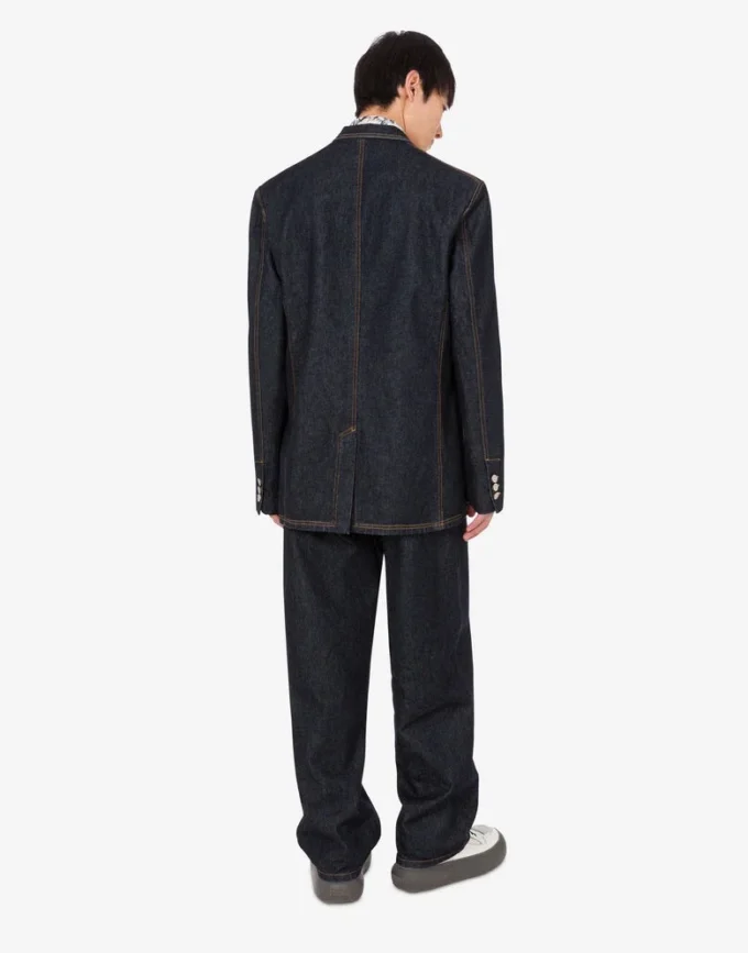 Blå denimjacka i bomull