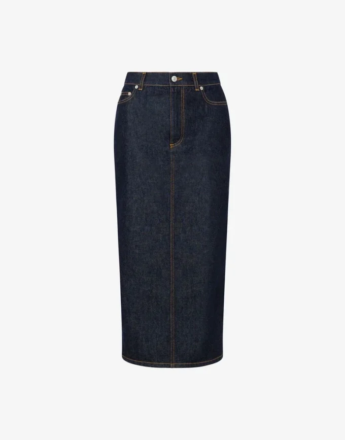 Blå denimkjol