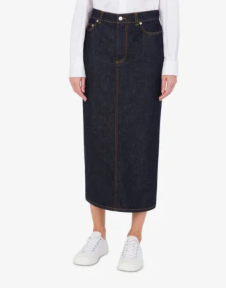Blå denimkjol