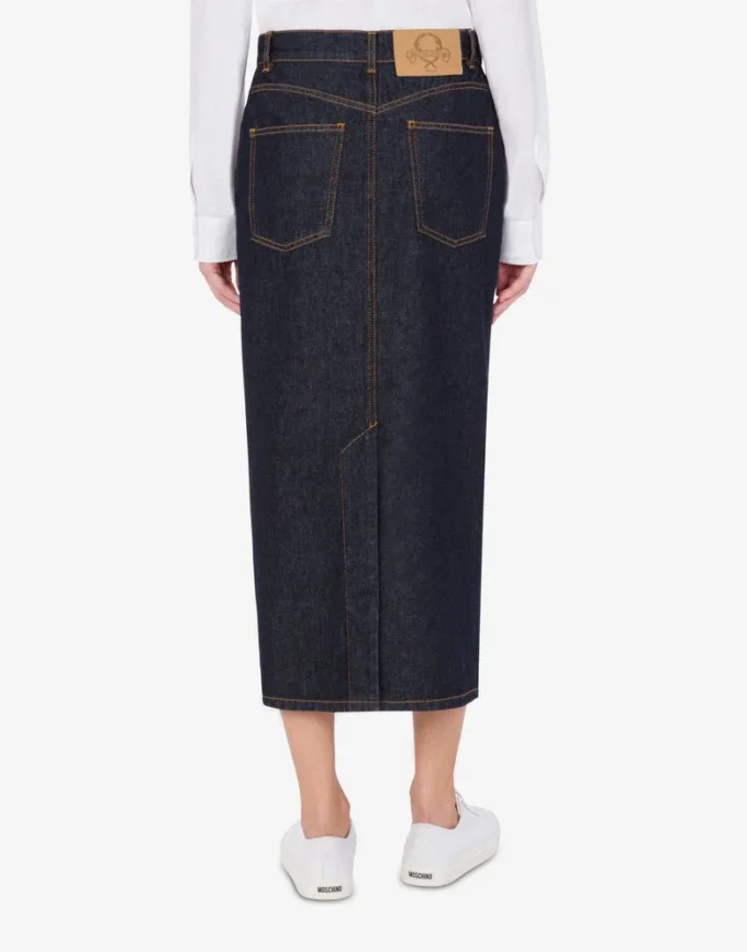 Blå denimkjol