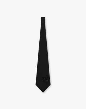 Broderad bomullspoplin-slips