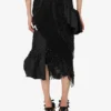 Broderad kjol i sidenorganza