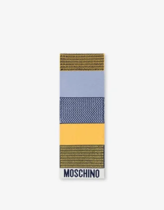 Broderad patchwork-scarf