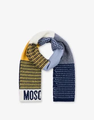 Broderad patchwork-scarf