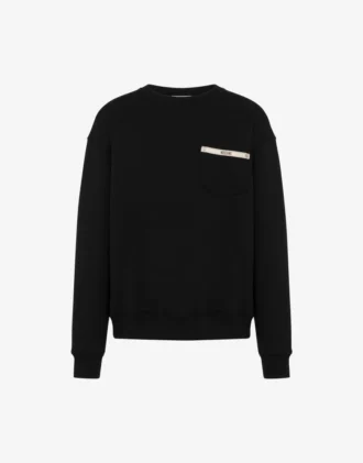 Broderad sweatshirt i ekologisk bomull
