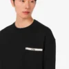 Broderad sweatshirt i ekologisk bomull