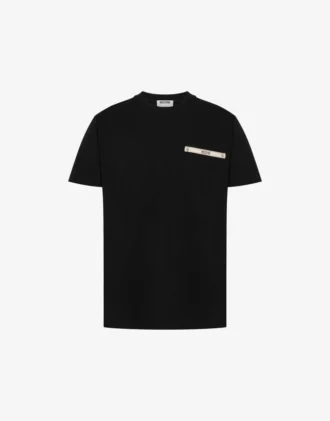 Broderad T-shirt i ekologisk bomullsjersey