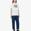 Broderad T-shirt i ekologisk bomullsjersey