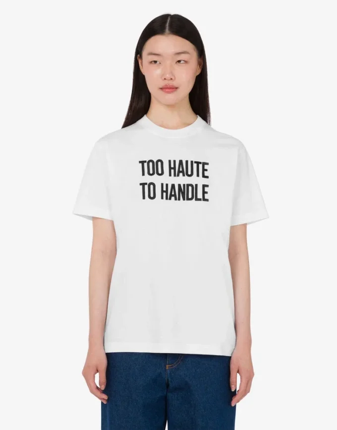 Broderad T-shirt i ekologisk bomullsjersey