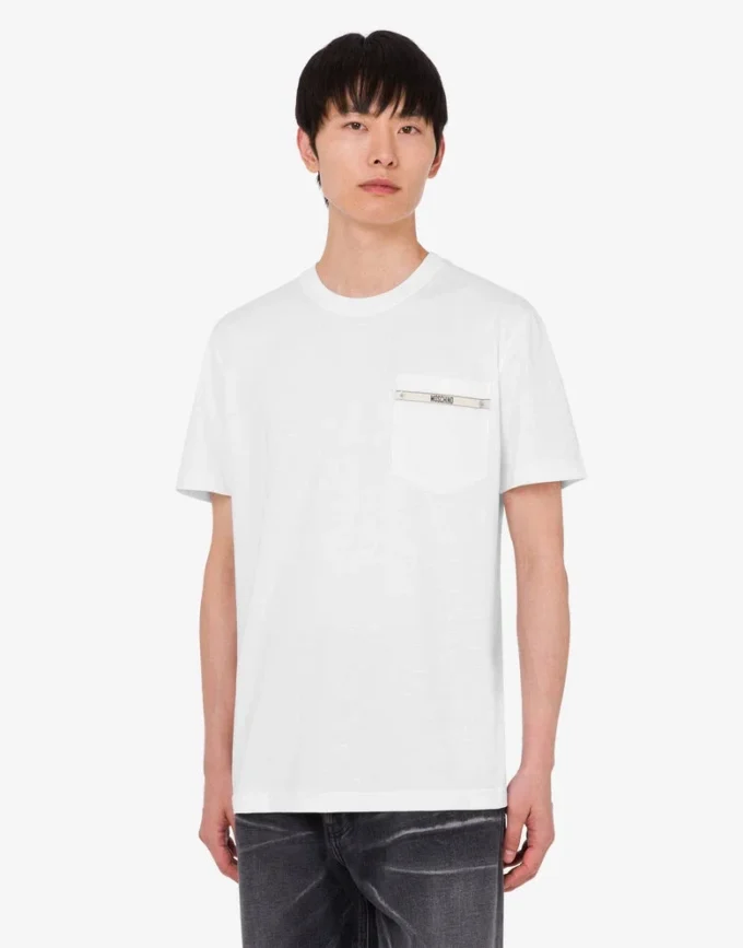 Broderad T-shirt i ekologisk bomullsjersey