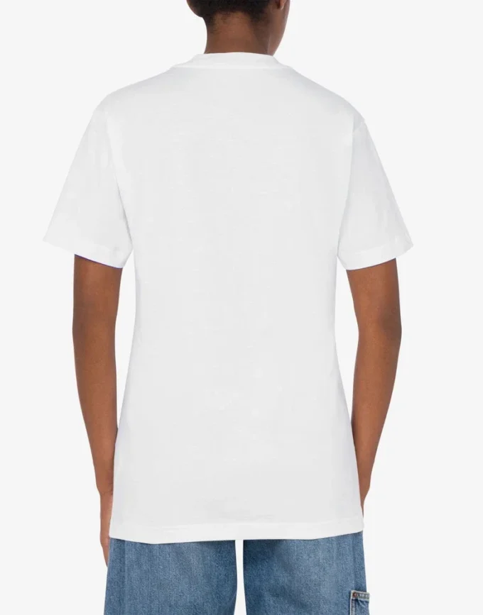 Ekologisk jersey-T-shirt med gås-tryck