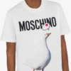 Ekologisk jersey-T-shirt med gås-tryck