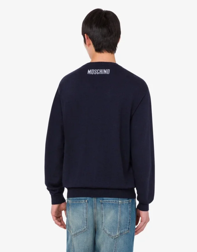 Extrafin merinoullströja med intarsia