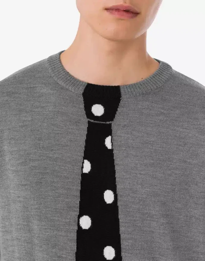 Extrafin merinoullströja med intarsia