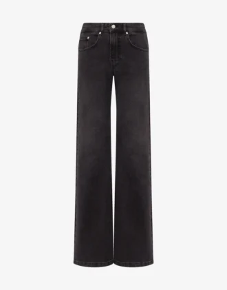 Flarebyxor i bomullsdenim