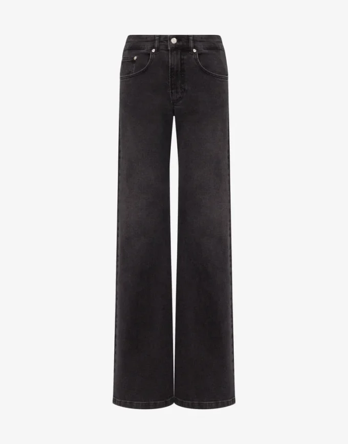 Flarebyxor i bomullsdenim