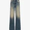 Flarebyxor i bomullsdenim