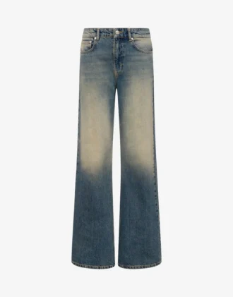 Flarebyxor i bomullsdenim