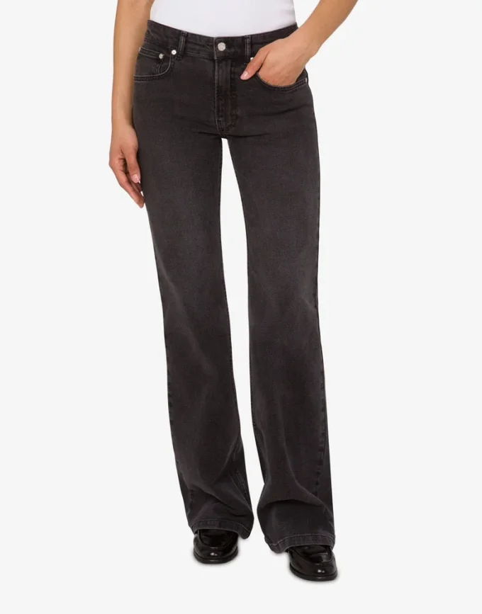 Flarebyxor i bomullsdenim