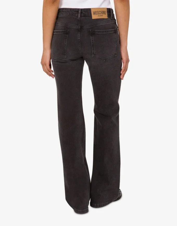 Flarebyxor i bomullsdenim