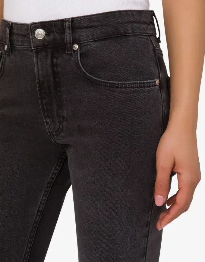 Flarebyxor i bomullsdenim