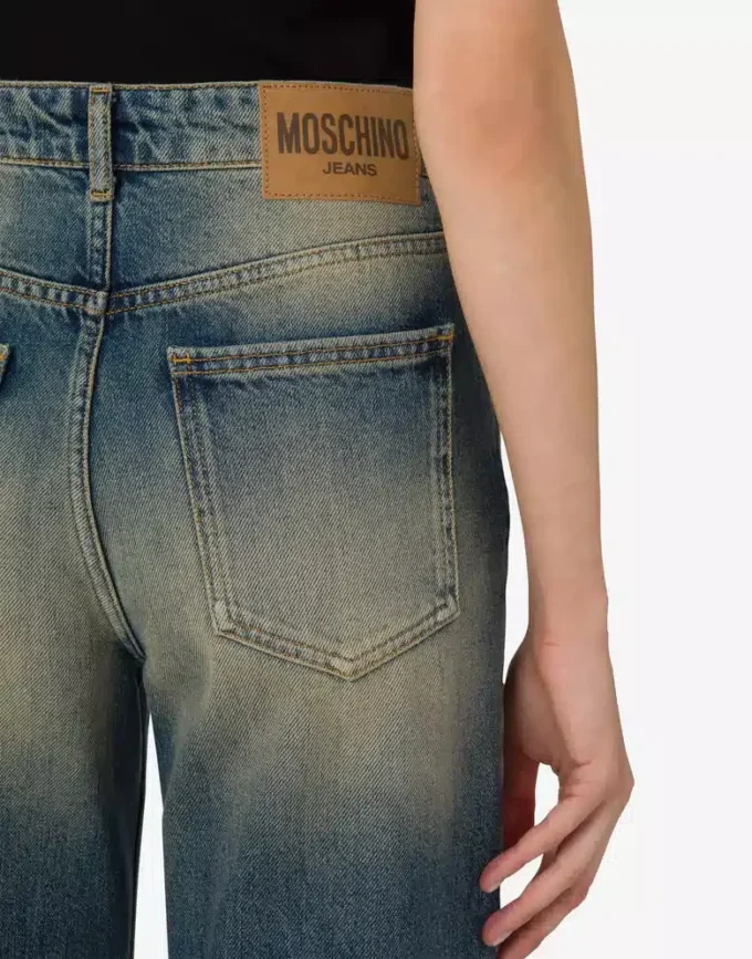 Flarebyxor i bomullsdenim