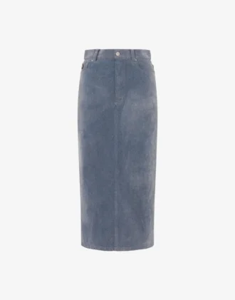 Flockad denimkjol Flockad denimkjol