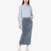 Flockad denimkjol Flockad denimkjol