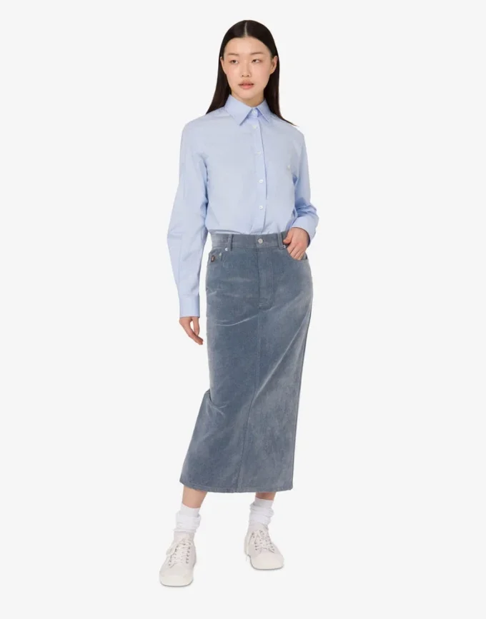 Flockad denimkjol Flockad denimkjol