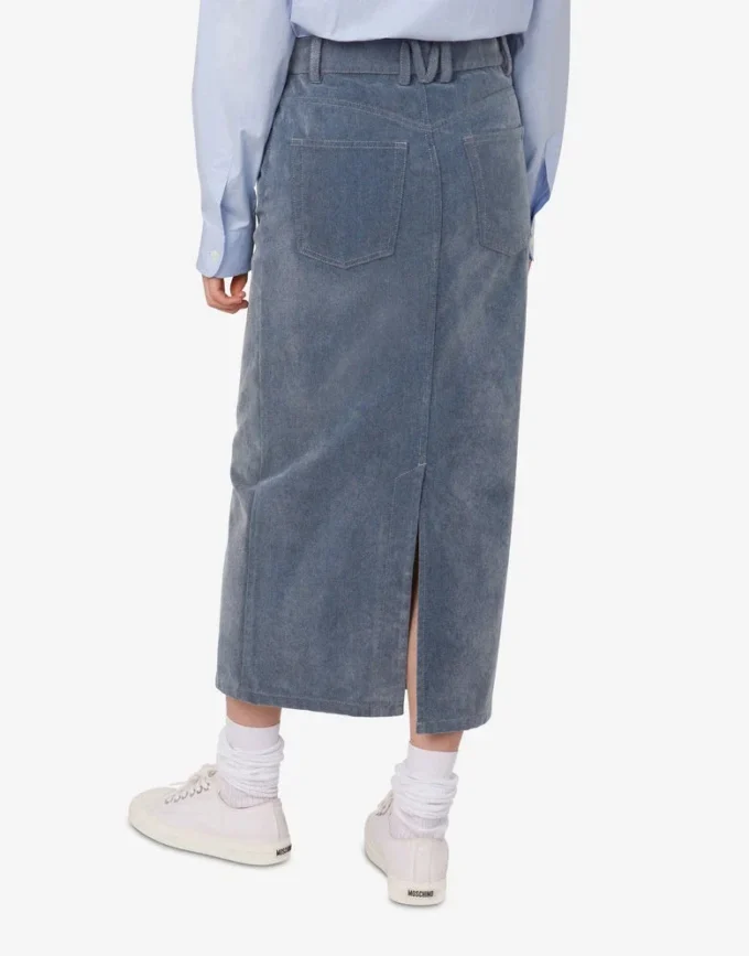 Flockad denimkjol Flockad denimkjol