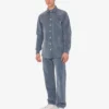 Flockad denimskjorta Flockad denimskjorta