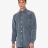 Flockad denimskjorta Flockad denimskjorta