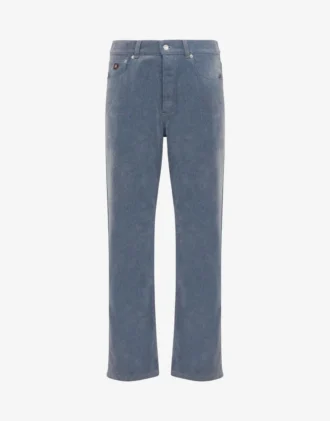Flockade jeansbyxor
