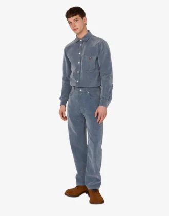 Flockade jeansbyxor