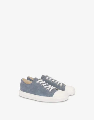 Flockade sneakers i denim