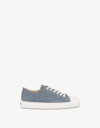 Flockade sneakers i denim