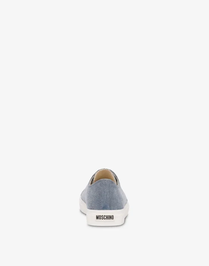 Flockade sneakers i denim