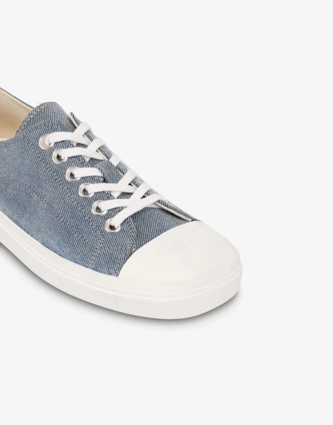 Flockade sneakers i denim